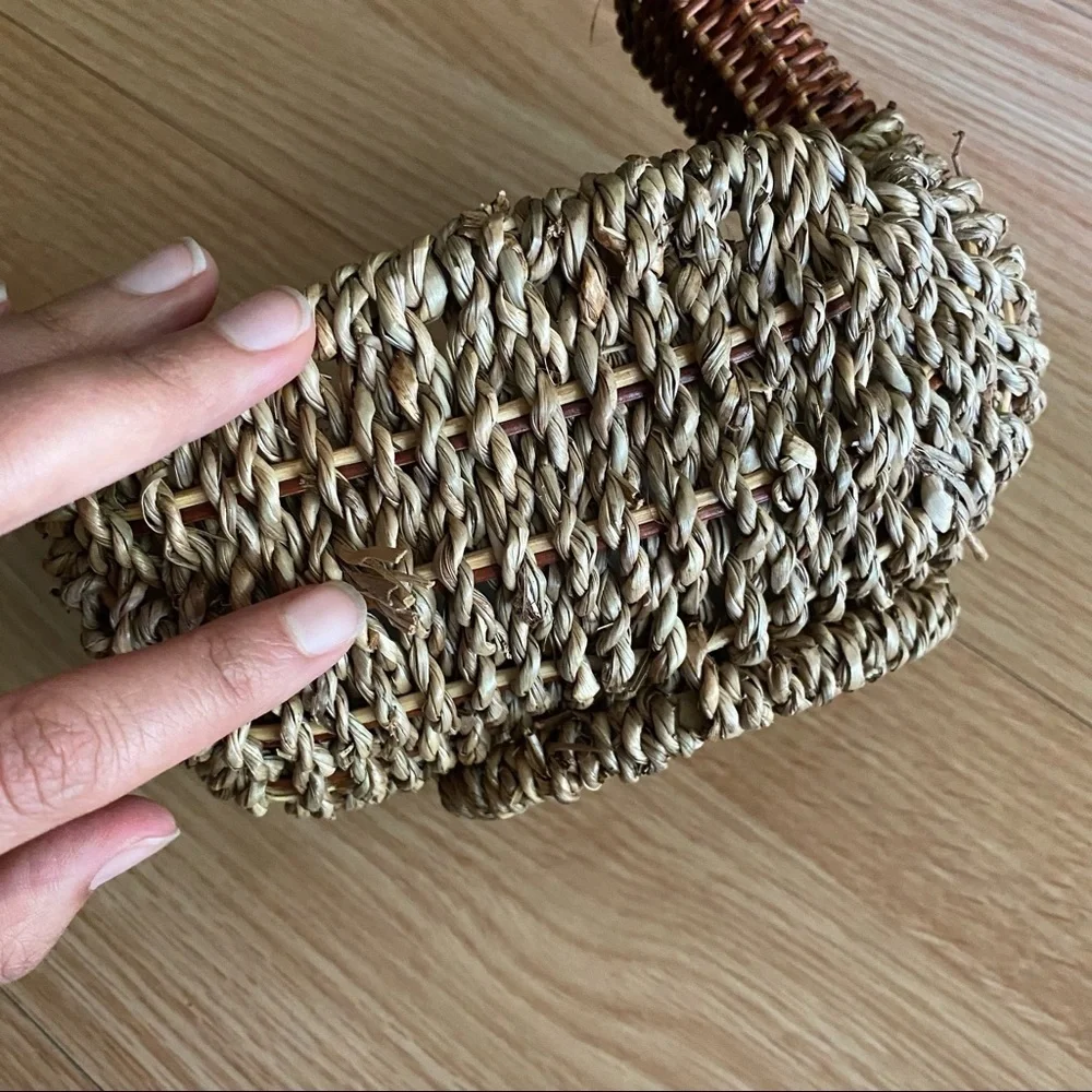 Vintage Wicker Turkey Basket Decorative Accent